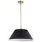 Nuvo Dover 3-Light Large Pendant Black with Vintage Brass 60/7414 - alternate 1